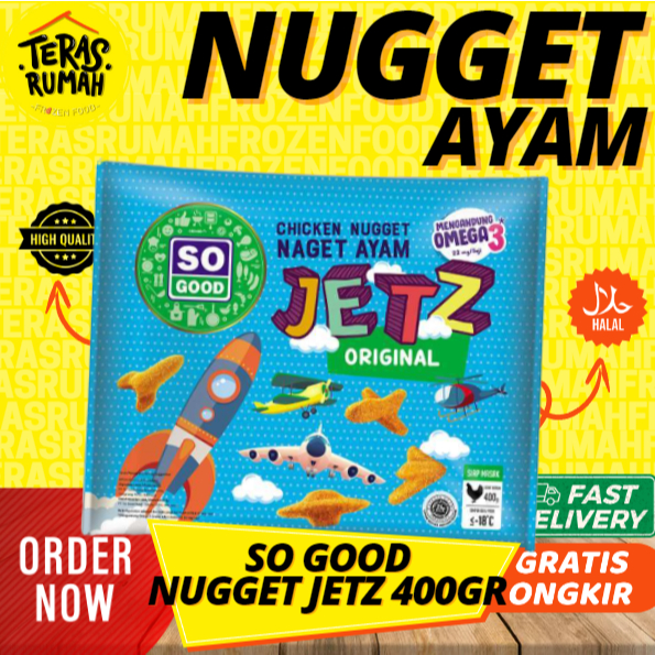 

SO GOOD NUGGET AYAM BENTUK JETZ PESAWAT HELICOPTER 400GR