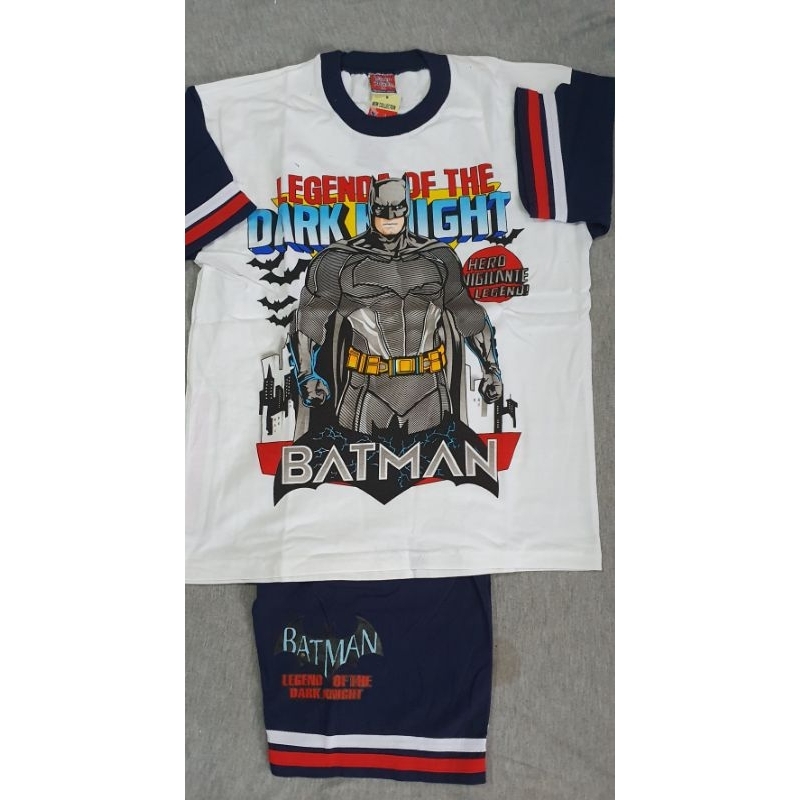 Av Kids St. Kaos oblong putih gambar Batman 3-10 Tahun