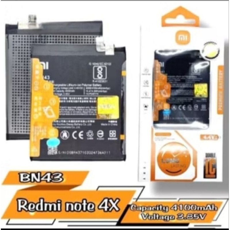Baterai Battery Xiaomi ORIGINAL BN43 For Redmi Note 4X  BN43 ORIGINAL 100%