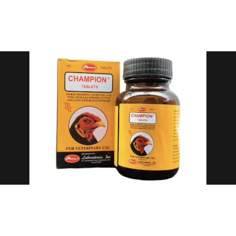 Champion obat vitamin penambah stamina daya tahan ayam anjing kucing hewan