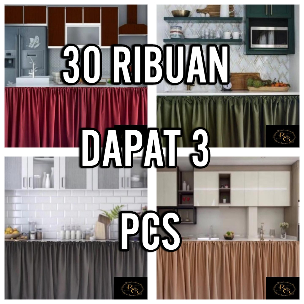 Gorden kolong dapur minimalis aesthetic premium