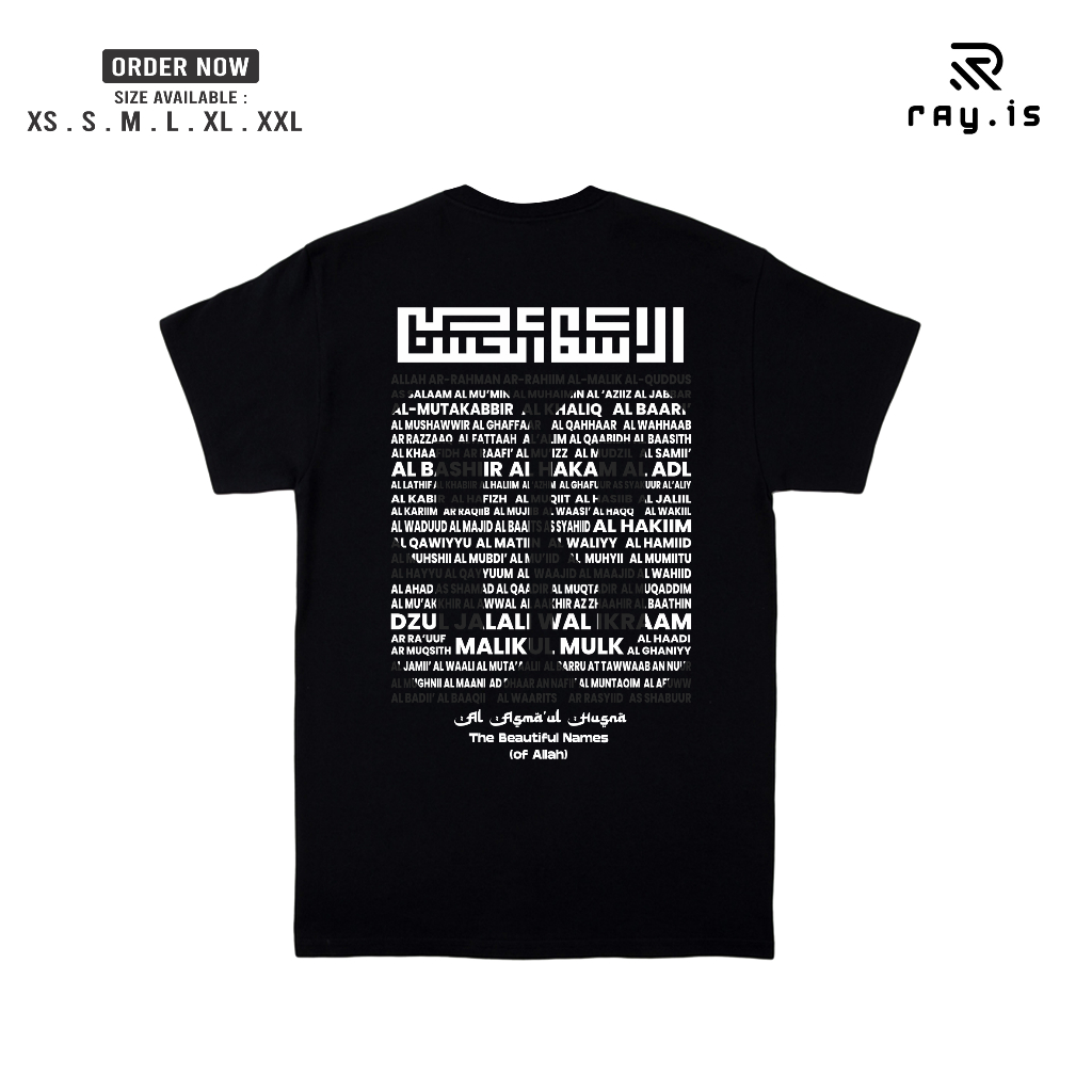 KAOS ANAK 99 ASMAUL HUSNA  BAJU LEBARAN COTTON COMBED - KAOS DISTRO RAY