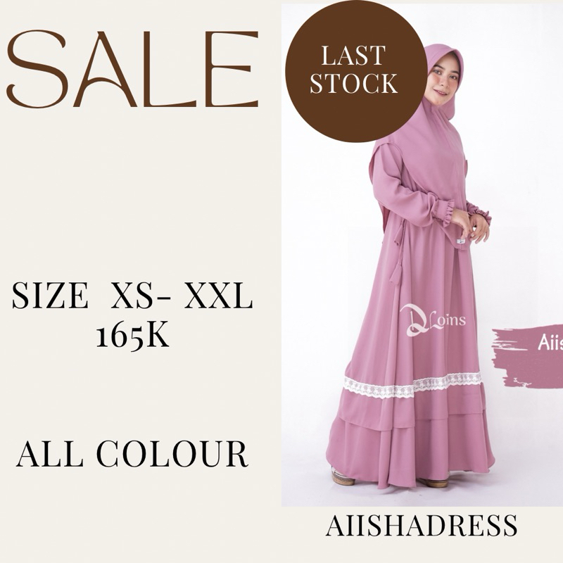 READYSTOCK  AIISHA DRESS (GAMIS SAJA)