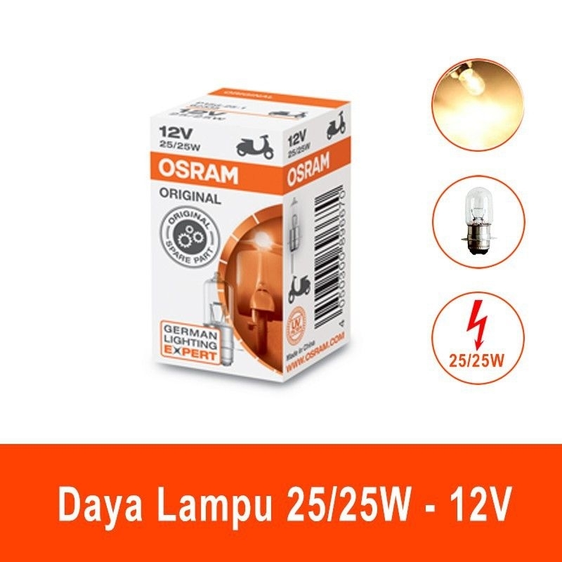 Lampu Depan Bohlam Motor OSRAM K1 Non Halogen 32watt 12volt Original