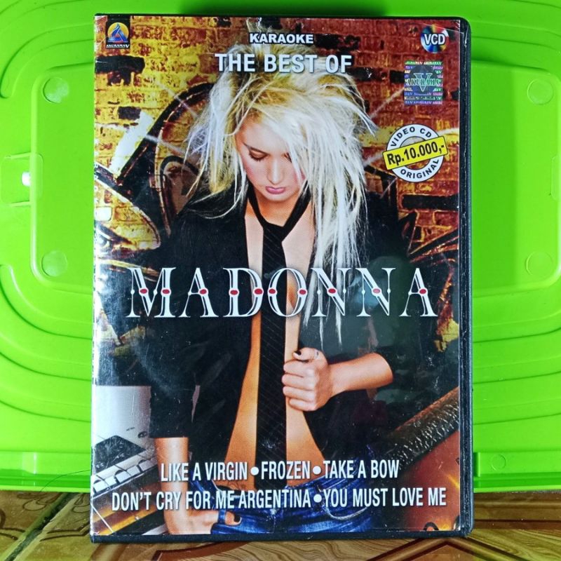 VCD KARAOKE THE BEST OF MADONNA LIKE A VIRGIN FROZEN TAKE A BOW DON'T CRY FOR ME ARGENTINA YOU MUST 