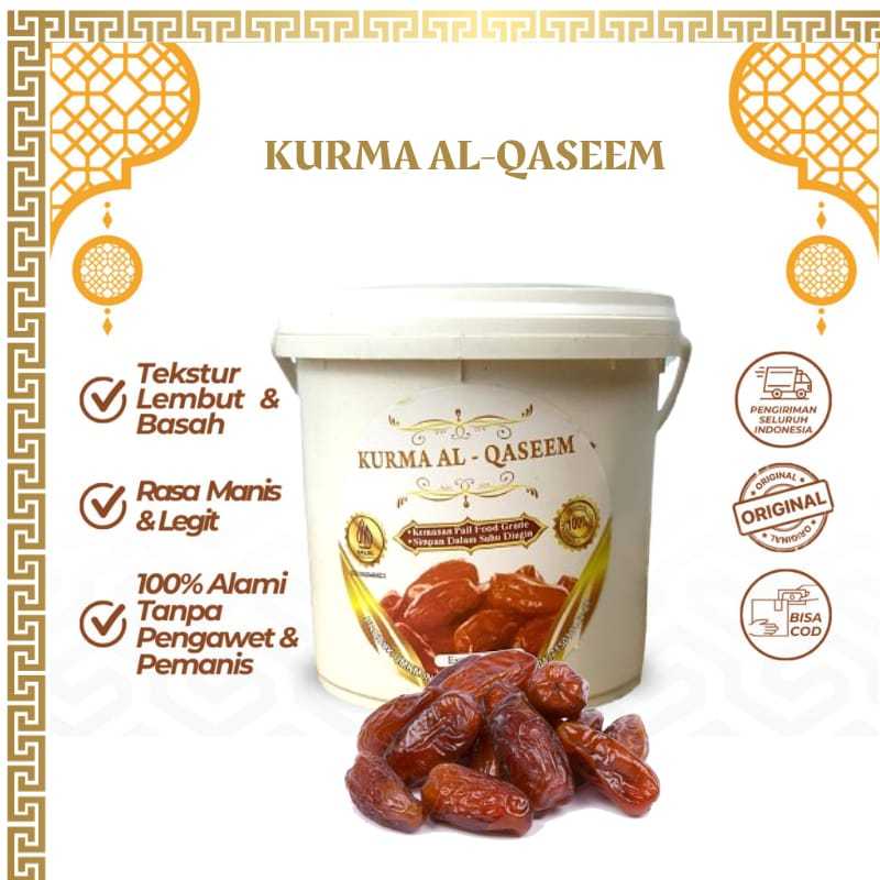 

KURMA AL-QASEEM KEMASAN EMBER 500GRAM KURMA SUKARI KURMA MUSDALIFAH