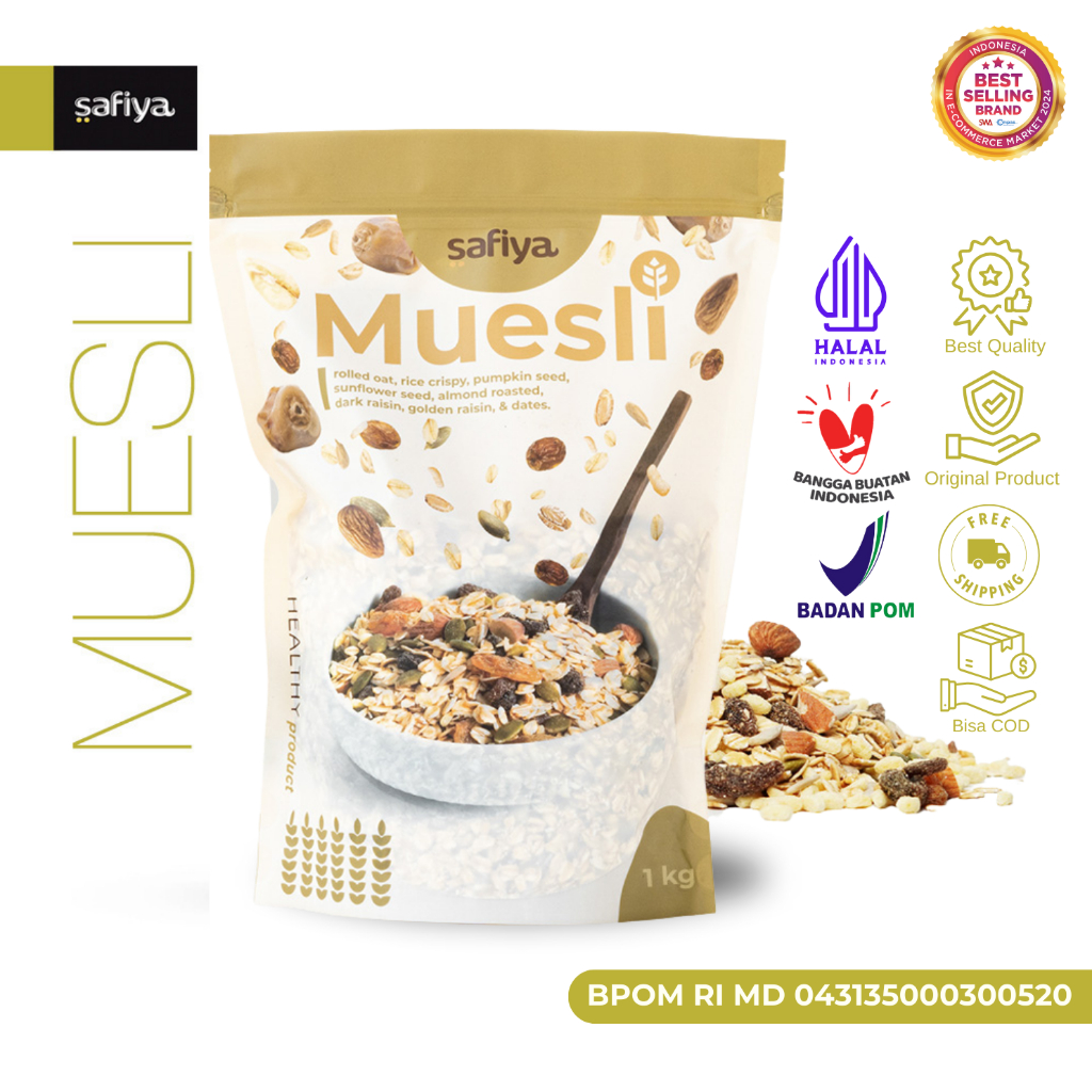 

Safiya Muesli Fruit & Seed 1 Kg Original Sereal Diet