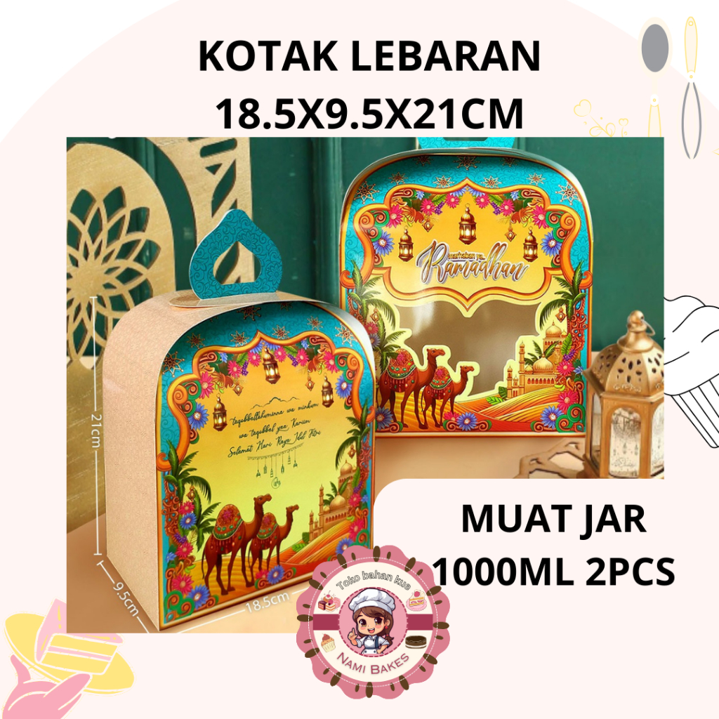 

Kotak Lebaran / Hampers Idul Fitri muat jar 1000ml 2pcs