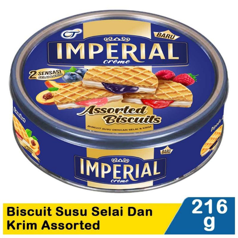 

IMPERIAL Biskuit susu selai krim assorted 216gr