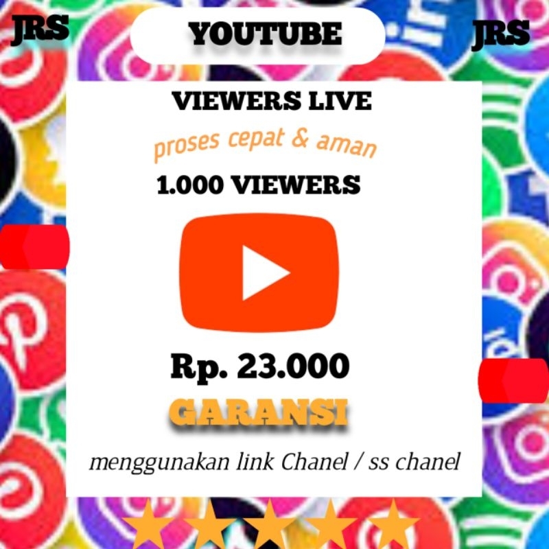 YOUTUBE VIEWER LIVE STREAMING AKUN REAL HIGH QUALITY  - TERJANGKAU
