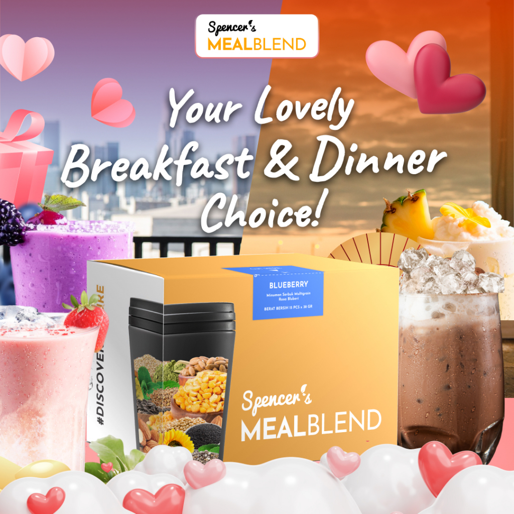 

Spencer's MealBlend - Pasti Lezat Kenyang Tahan Lama Solusi Langsing Alami Tinggi Nutrisi