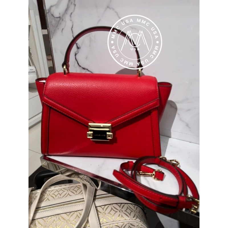 MK WHITNEY MEDIUM FLAP SATCHEL LEATHER B