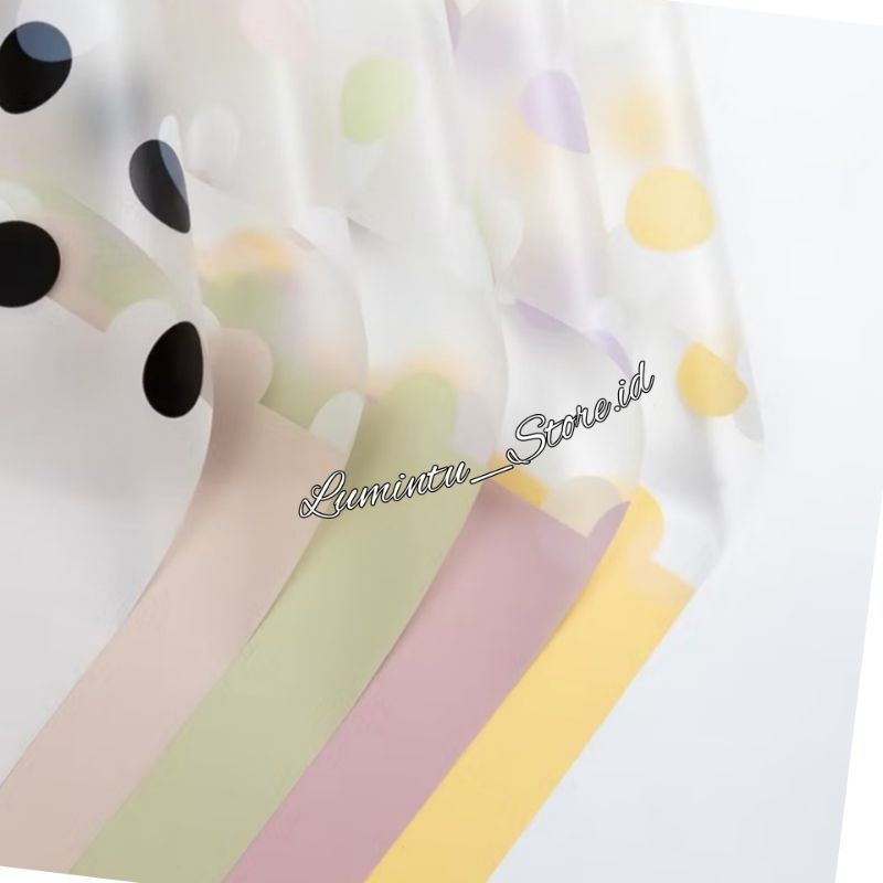 

Kertas cellophane POLKADOT Bulble Paper Wrapping Flower- Kertas Buket Bunga - Kertas Kado
