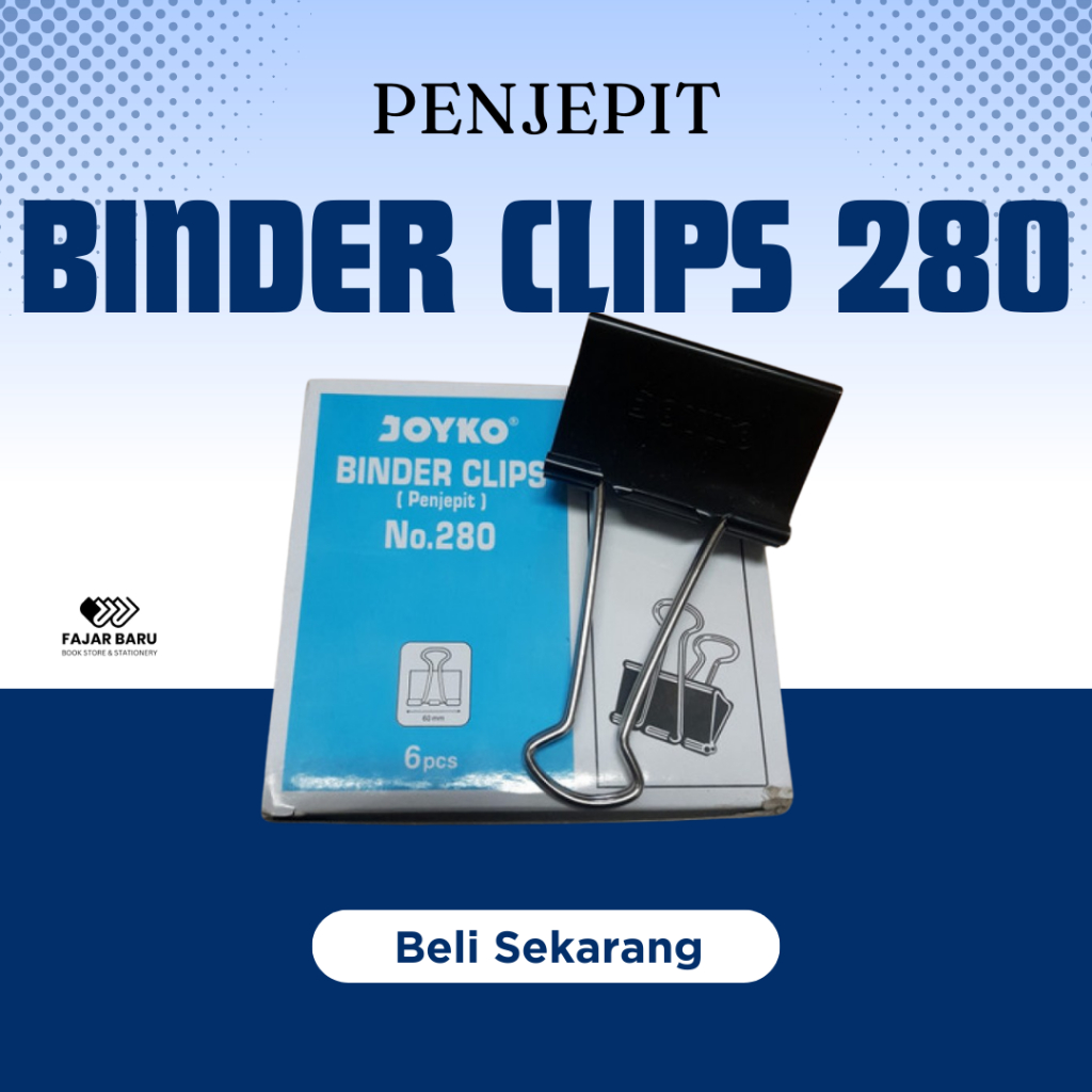 

[ BOX / ISI 12 ] BINDER CLIPS NO. 280 (60MM) / PENJEPIT KERTAS KECIL/ PENJEPIT BINDER / KLIP KERTAS