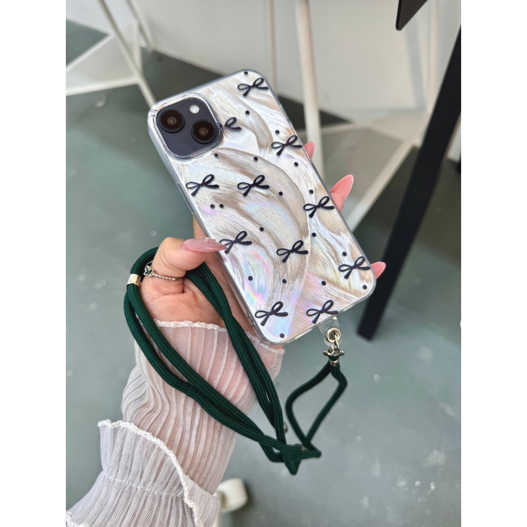 GC230 Tali + Case For XIAOMI REDMI NOTE 7 8 9 10 11 11S 12 13 POCO M3 M6 X6 X3 PRO Black Bow Ribbon 