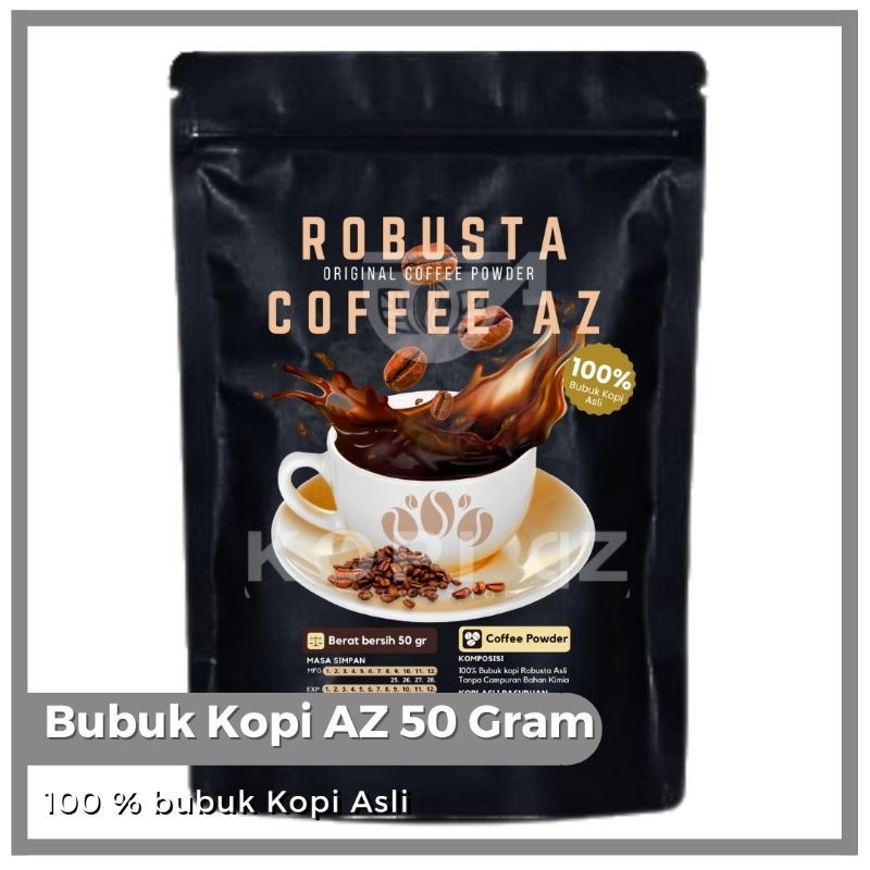 

Bubuk Kopi AZ 50 Gram (100% Bubuk Kopi Asli)