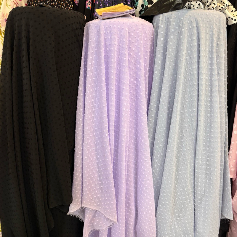 Promo Kain Ceruti Rubiah Premium - Kain Siffon Rubiah Motif - Kain Rendag - Kain Motif Timbul - Kain