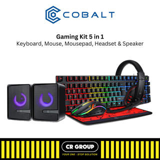 Cobalt GK501 Paket Gaming 5 in 1 Mouse Gaming, Headset Gaming, Keyboard Gaming, Mousepad Gaming, Speaker