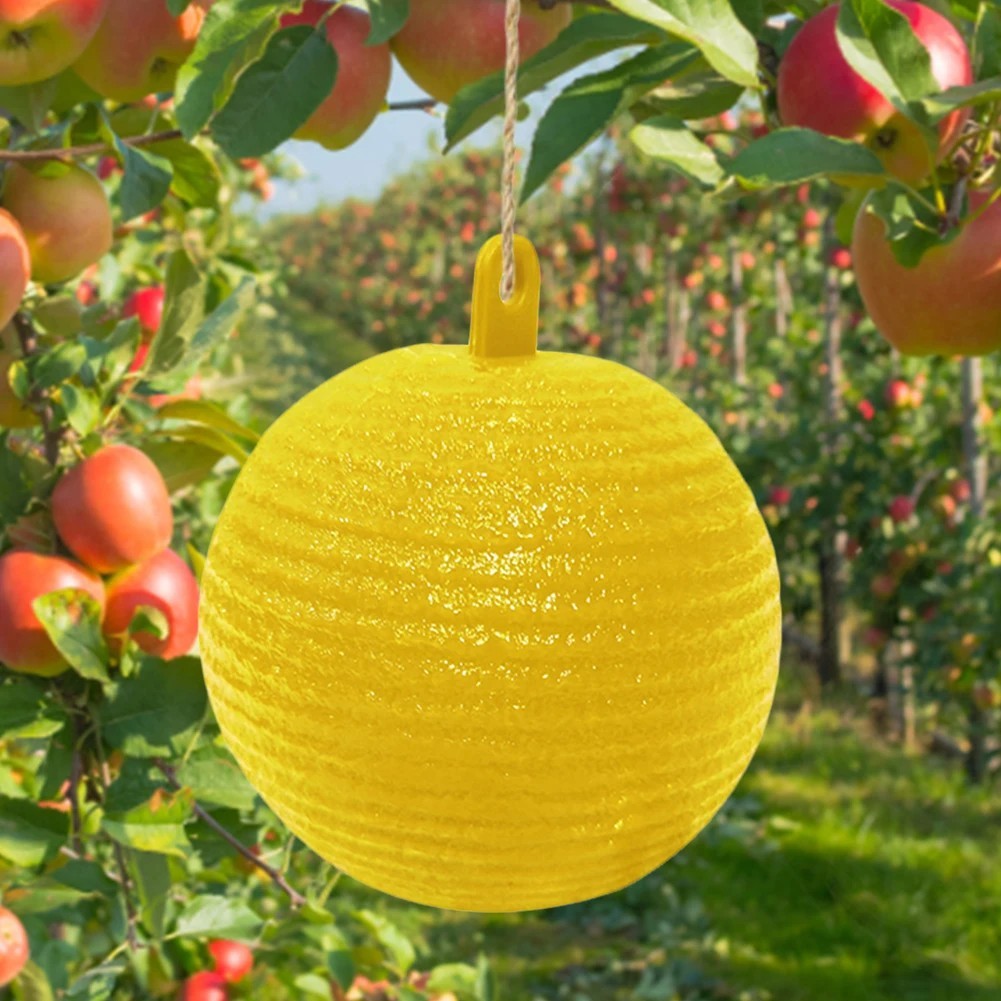 5Pcs Bulat Perangkap Lalat Buah Yellow Trap Insek Lalat Buah Sticky Perangkap Lalat Buah Perangkap