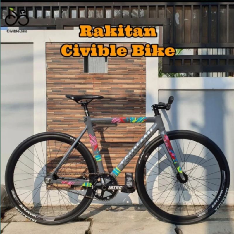 Paket Rakitan Sepeda Fullbike TSUNAMI SNM300 Fixie Single Speed Ngacir