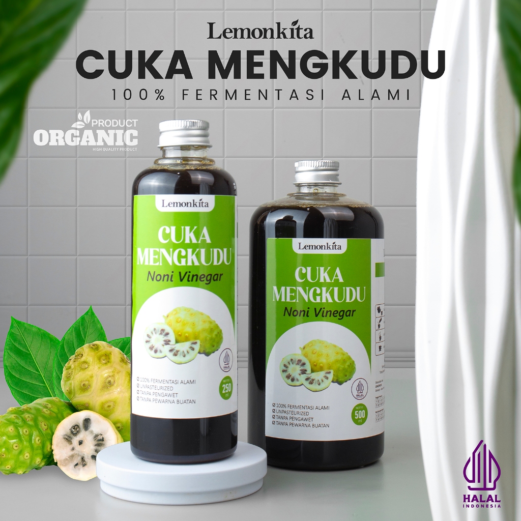 

Lemonkita - Cuka Mengkudu - Noni Cider Vinegar - With Mother - Anti Kanker