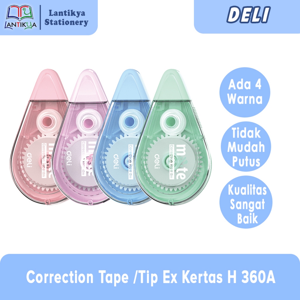 

Deli Correction Tape/Tip Ex kertas H 360A