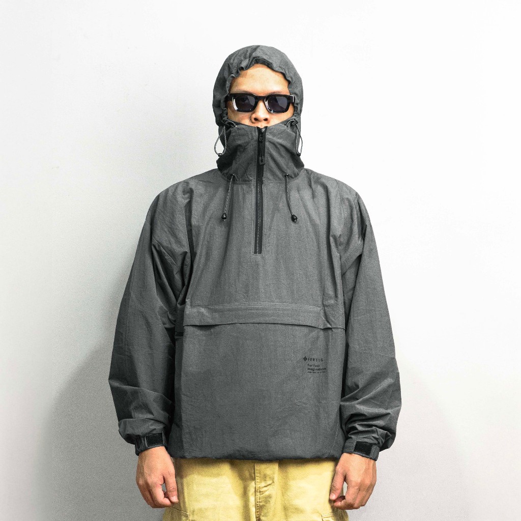 Fertig - Topanga Grey - Jacket Cagoule - Gorpcore - Jacket Parasut Pria