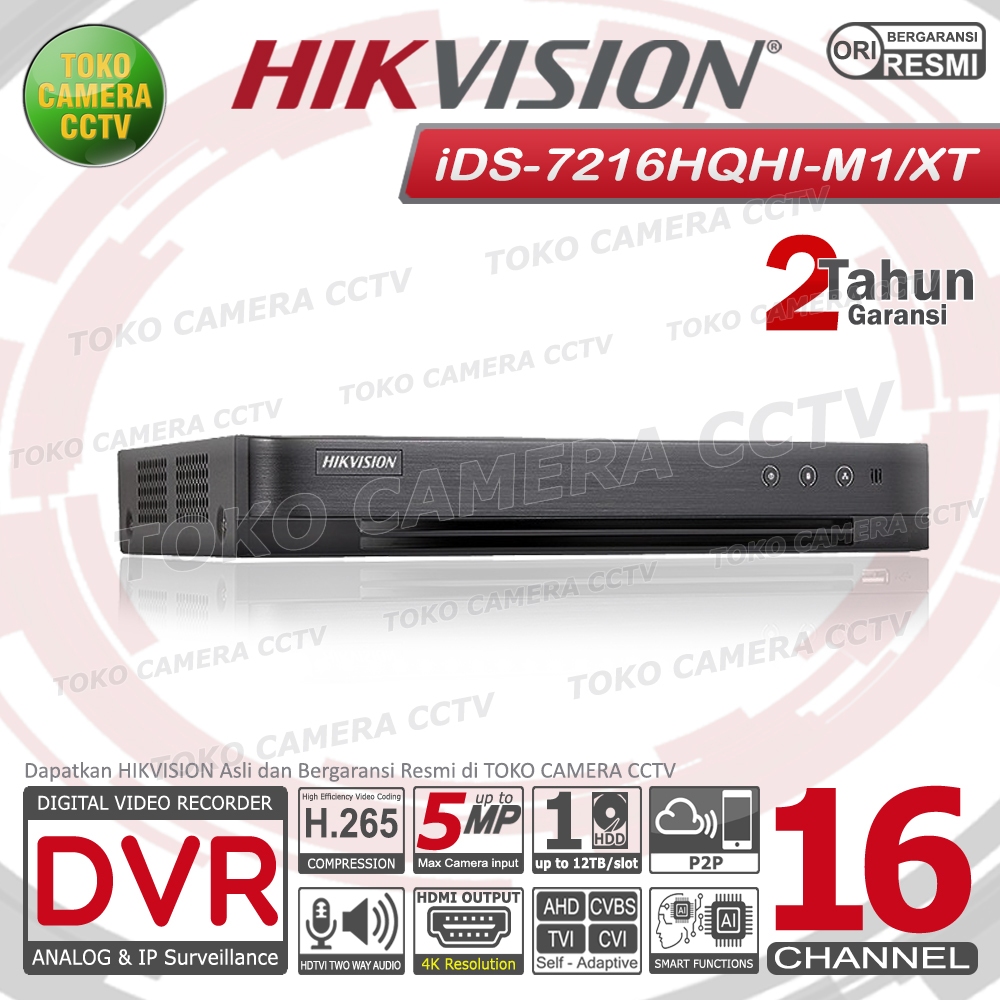 DVR HIKVISION 16CH 16 CHANNEL RECORDER CCTV 5MP 3K ACUSENSE