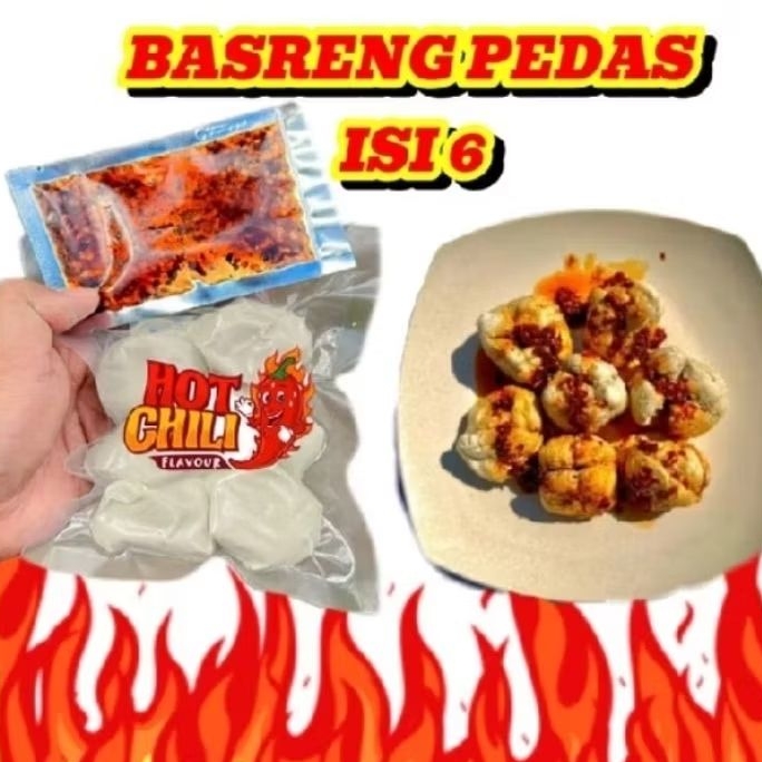 

(5BUNGKUS) BASRENG MENTAH ISI 6 CHILI OIL GURIH PEDAS VIRAL