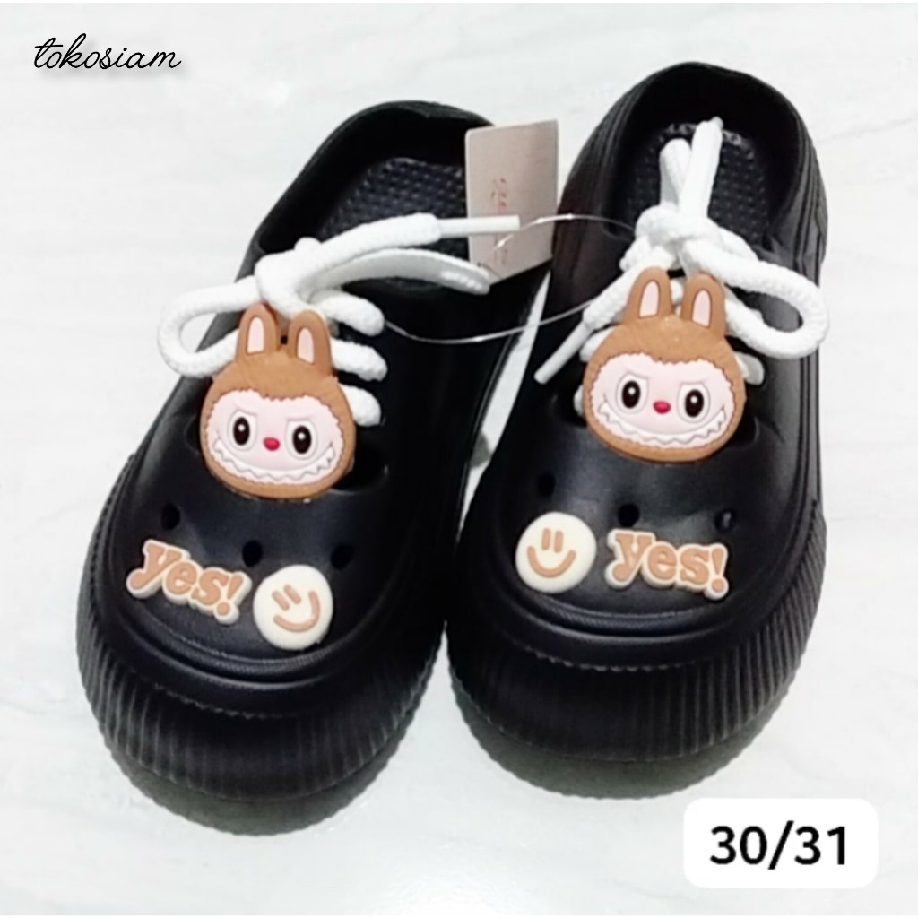 Tokosiam Sandal Slop Sepatu Anak Perempuan Yes Sebo Labubu Tali Sepatu 926B5E Real Pict Ukuran Tangg