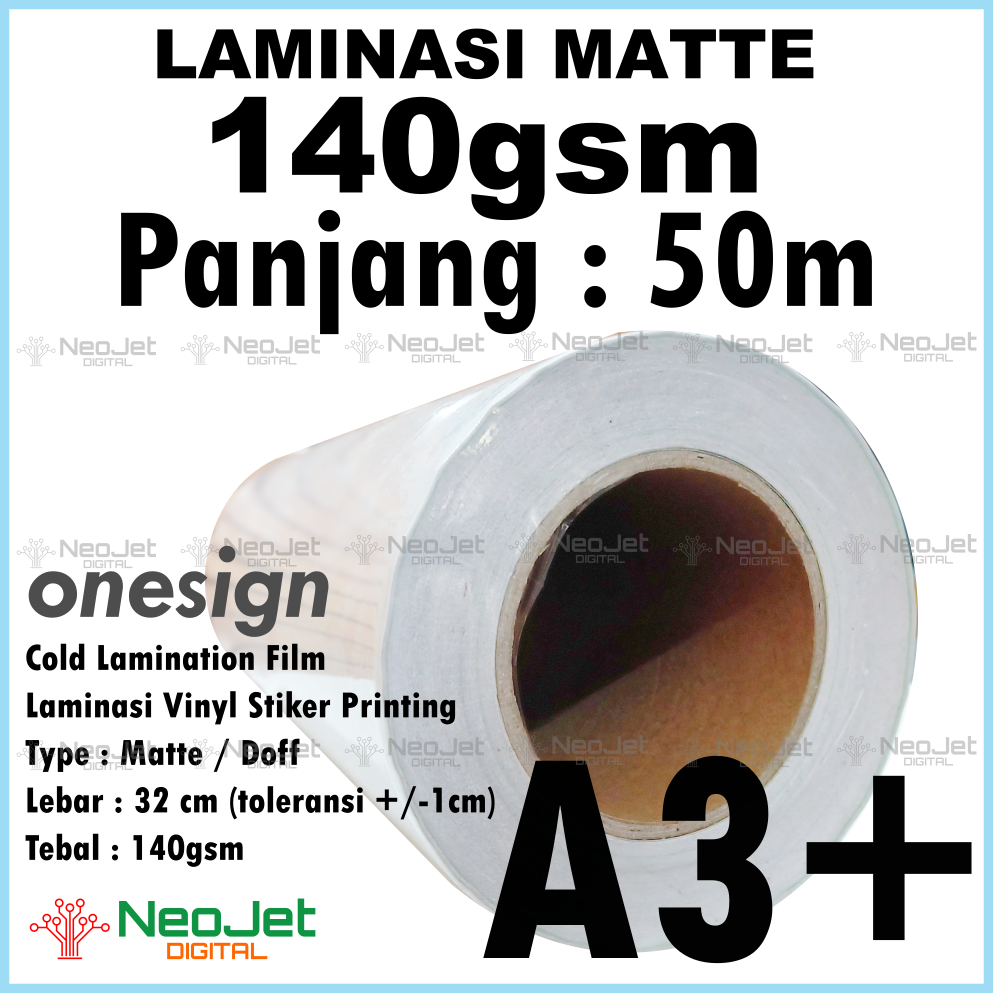 

Laminasi Matte Doff Dingin Laminating Mate Murah A3+ 140gsm 50m Pelapis Sticker Stiker Digital Printing Khusus Instant dan Sameday