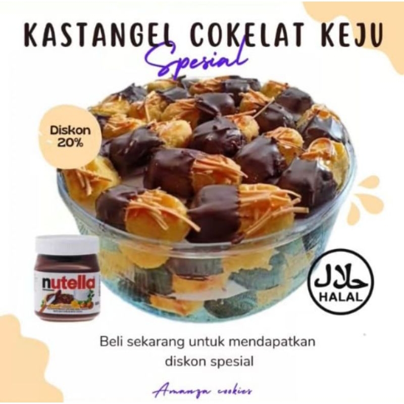 

kastangel cokelat keju ukuran 250 gram