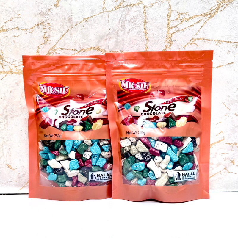 

MR SIF Stone Chocolate Coklat Kerikil Pouch 250gt