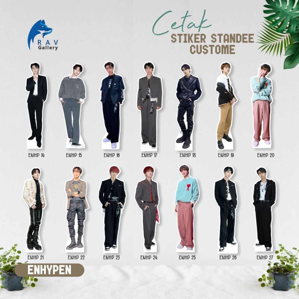 STIKER STANDEE TXT / ENHYPHEN / WAY V / STANDEE KPOP / STANDEE HUMAN /  IDOL KPOP / WATERPROOF / MUR