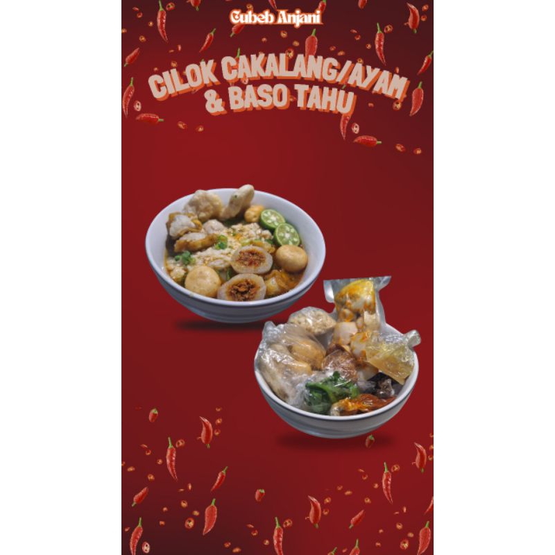 

Cilok dan Baso Tahu Pedas-Makanan Instan