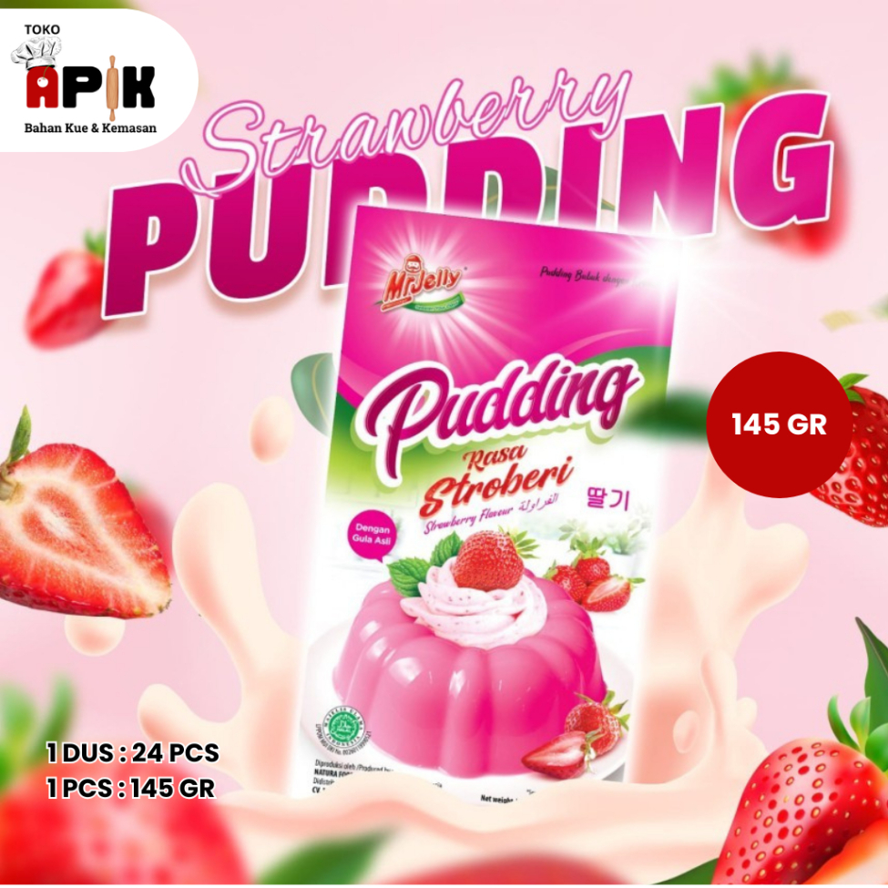 

Mr. Jelly Pudding Rasa Stroberi Strawberry Mangga Coklat Vanila