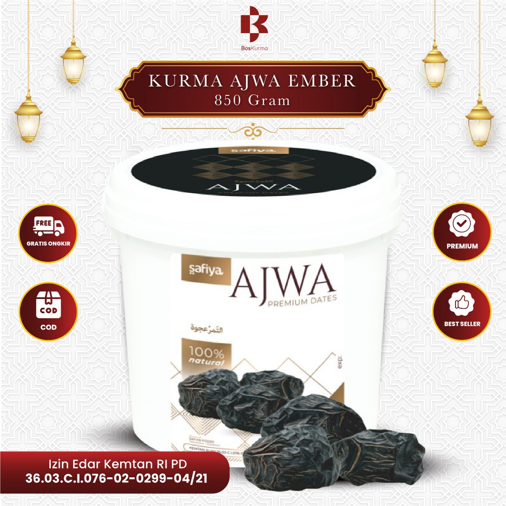 

Kurma Ajwa Kemasan Ember 850 gr Kurma Nabi Premium - Best Quality