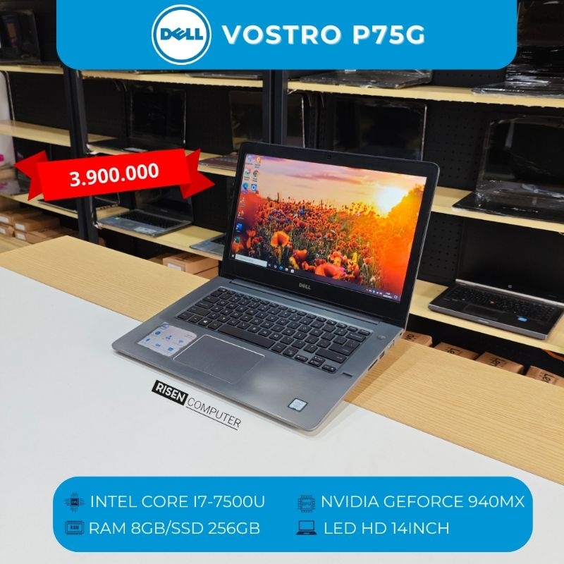 Laptop Dell Vostro P75G Intel Core i7-7500U RAM 8GB SSD 256GB NVIDIA Geforce 940M Keyboard Backlit N