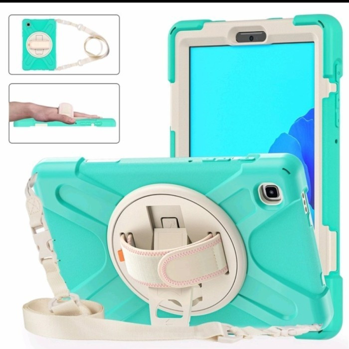 CASE RUGGED SAMSUNG TAB A7 LITE 2021 8.7 INCH T220 T225 STRAP RUBBER HYBRID