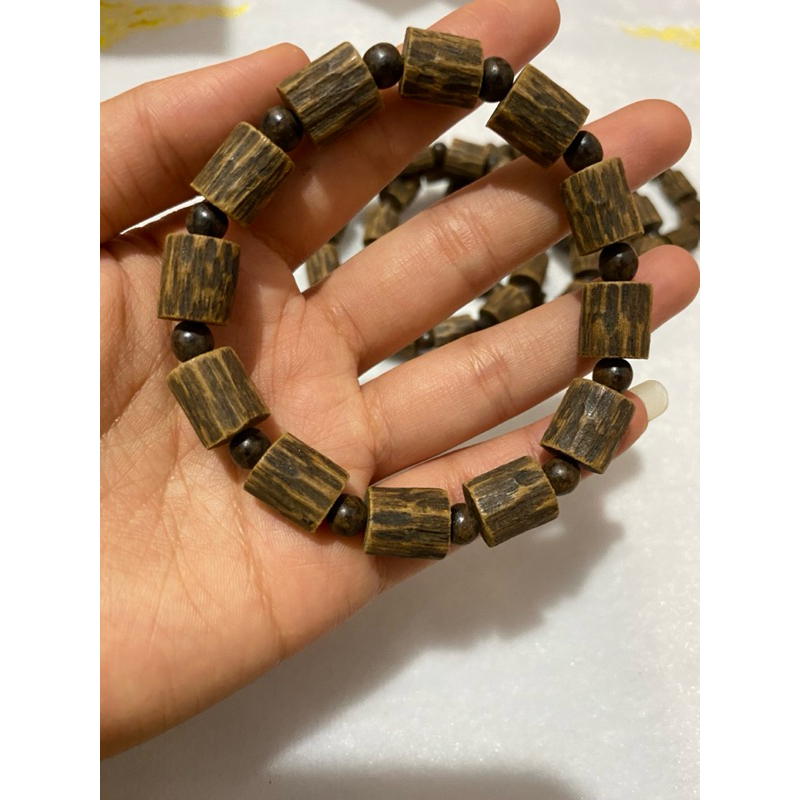 GELANG GAHARU MARINAU ASLI SETENGAH TENGGELAM WANGI GAHARU ASLI WANGI MARINAU