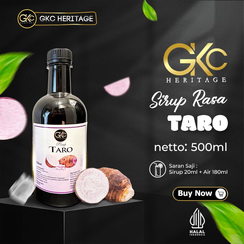 

GKC Heritage Sirup Bali - Sirup Cair Konsentrat Minuman Taro - HALAL - 500ml - Taro Syrup Botol