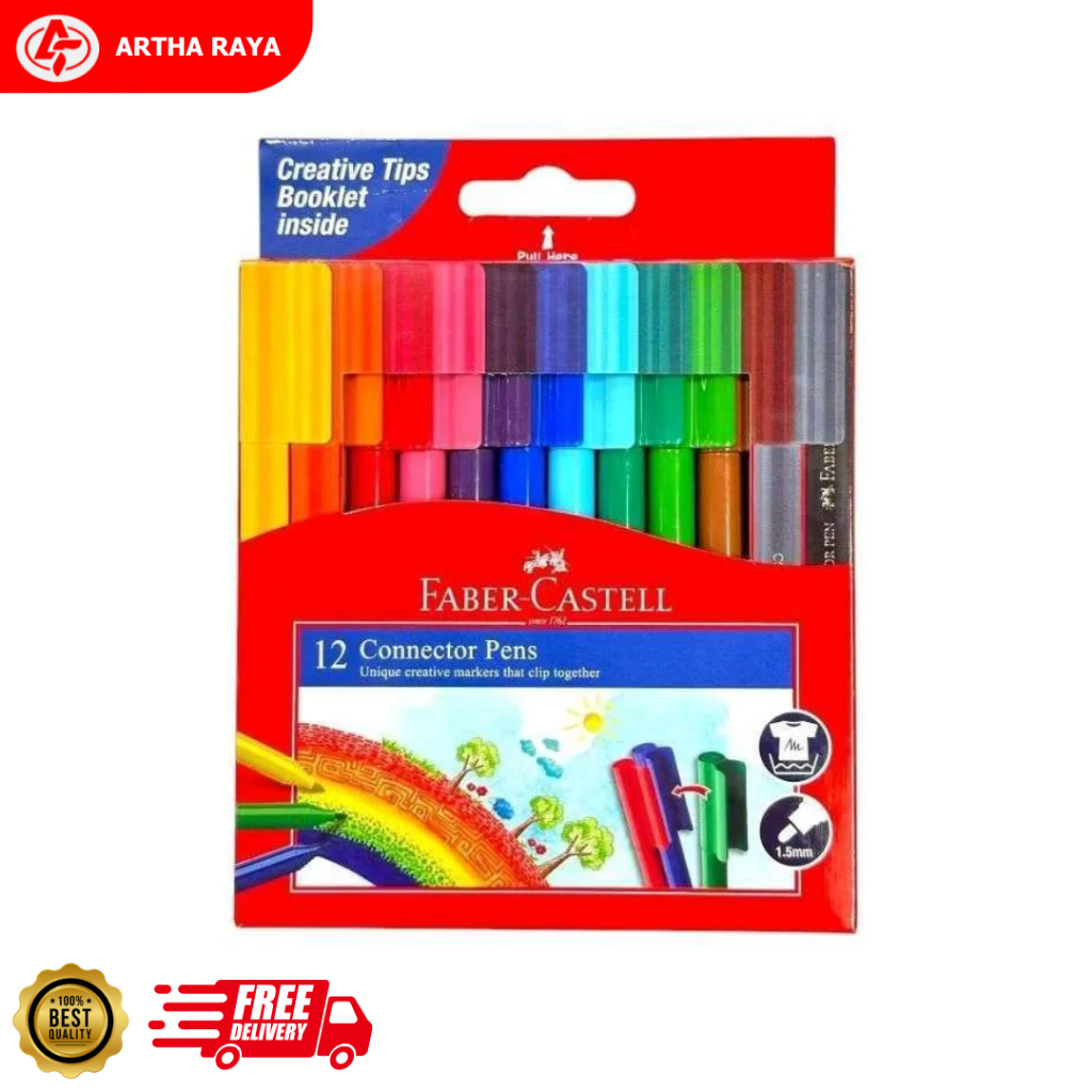 

CONNECTOR PEN FABER CASTELL 12 WARNA