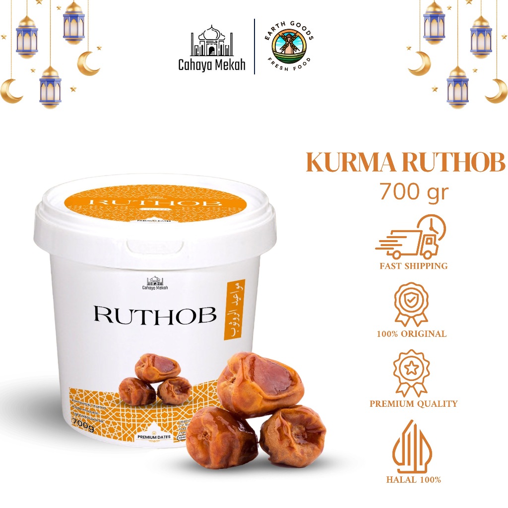 

Cahaya Mekah Kurma Ruthob 700g Kurma Setengah Matang Ruthob Super Premium Dates
