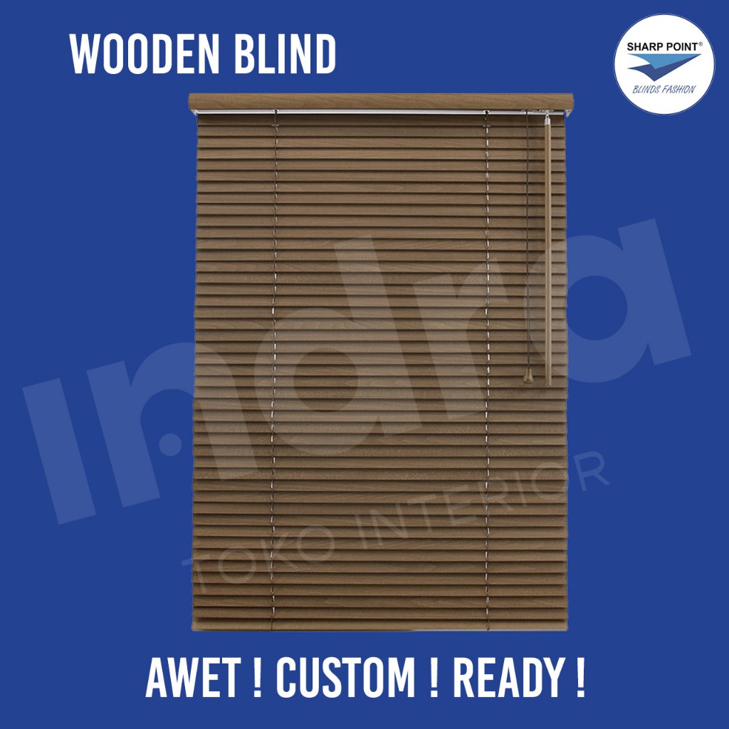 Sharp Point Wooden Blind 27mm kerai kayu krei kayu