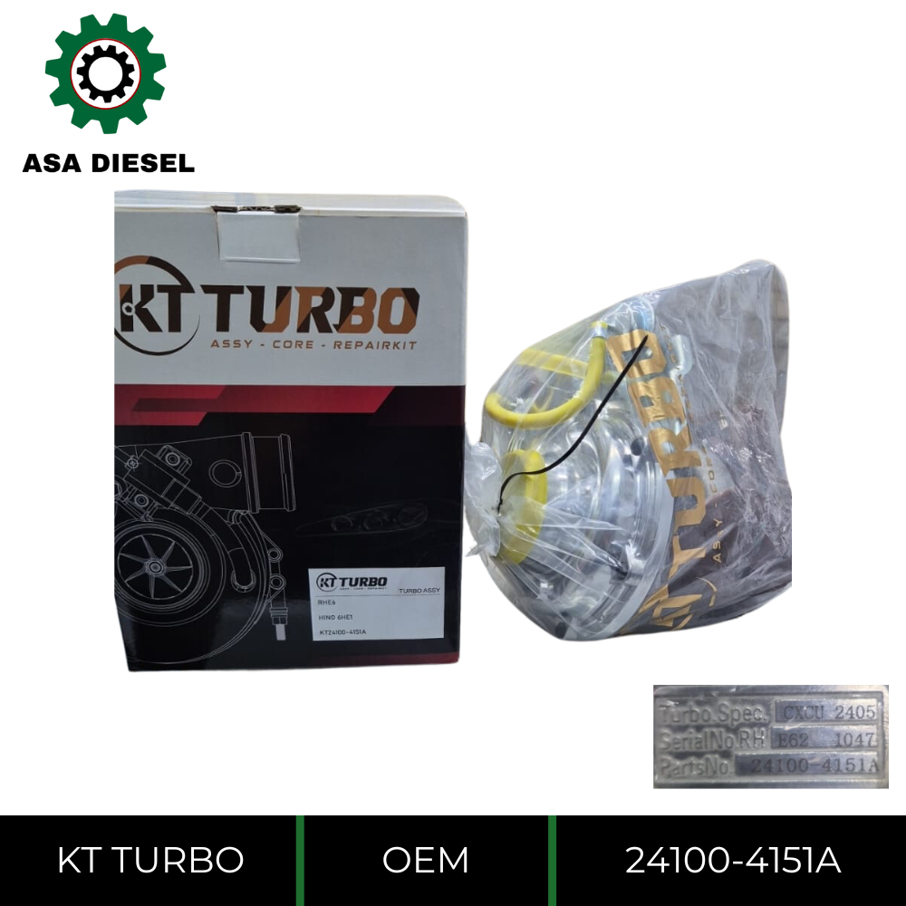 Turbocharger Turbo Airman PDS 750 185S Hino 6HE1 RHE6 24100-4151A KT Turbo