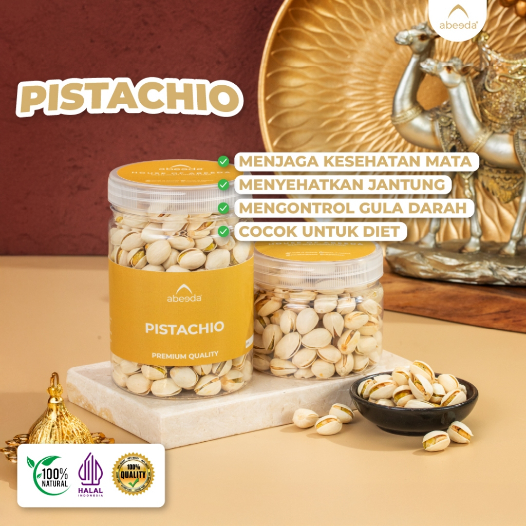 

Abeeda Kacang Pistahio Fustuk Original Oleh-Oleh Haji Umrah Premium