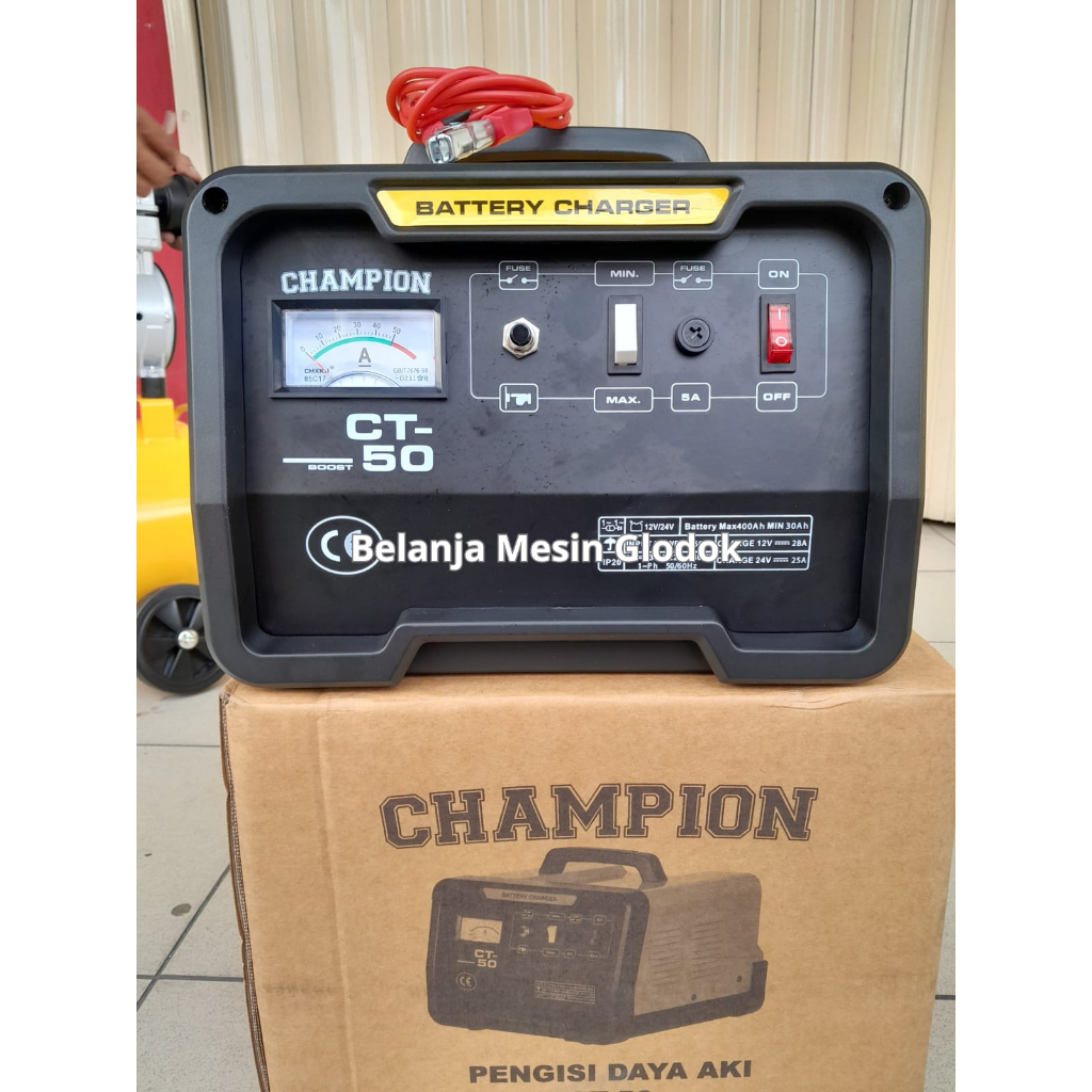 Battery Charger Aki Mobil 50 Amper Champion CT50