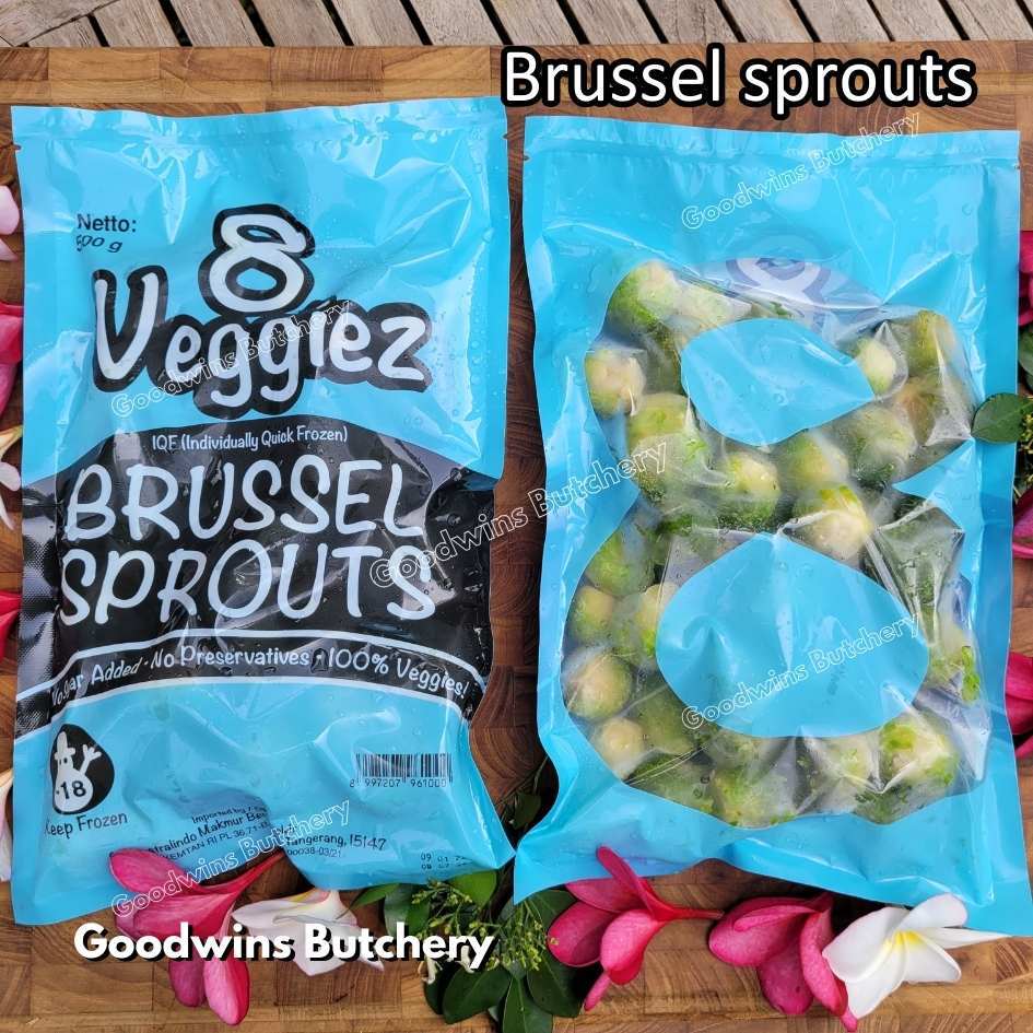 

BRUSSEL SPROUTS IQF 8Veggiez imported frozen vegetable sayuran beku 8 Veggiez 500g