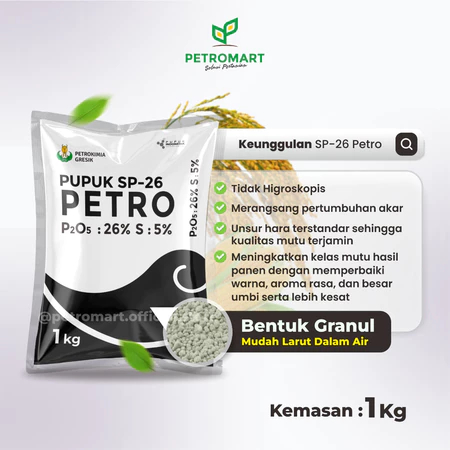 

Pupuk SP-26 | Kemasan Repack 1Kg | Merangsang Pertumbuhan Akar dan Meningkatkan Hasil Panen