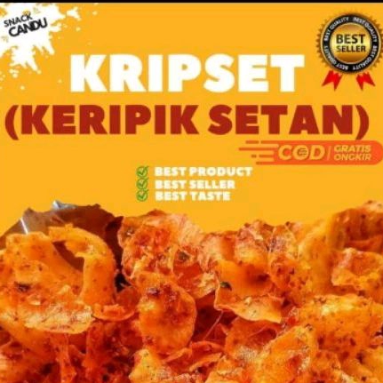 

KRIPSET(KRIPIK SETAN)SNACKFOODAROMADAUNJERUK250G